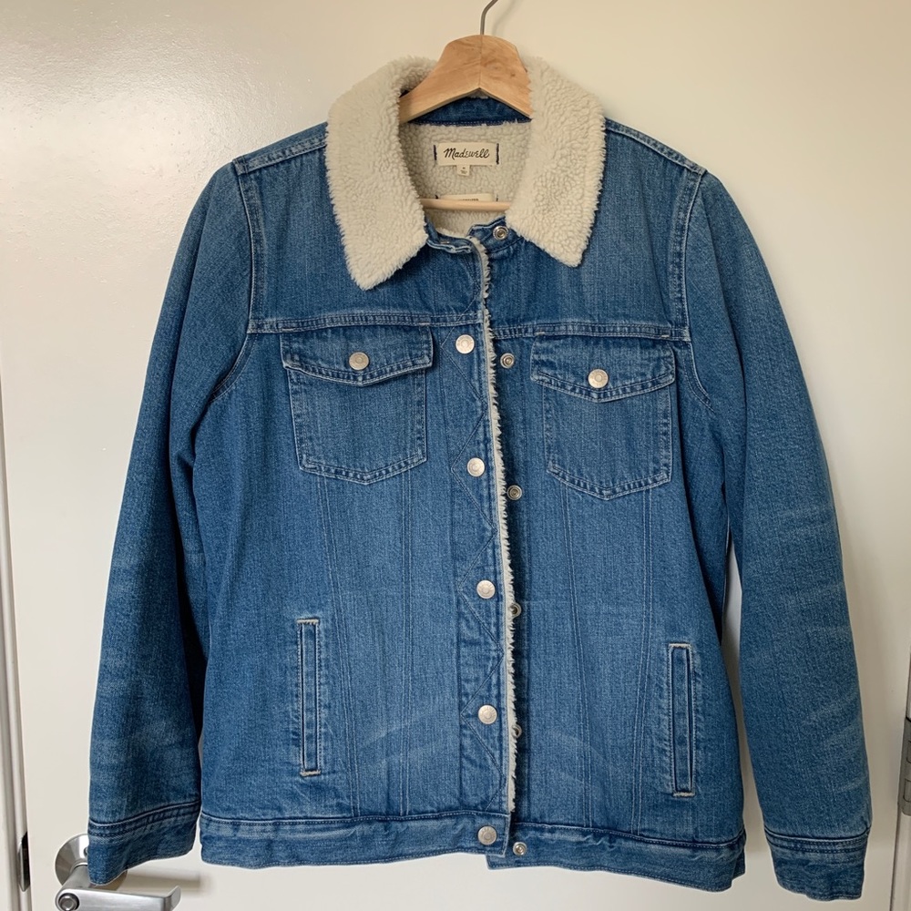 Madewell The Oversized Jean Jacket: Sherpa Edition
